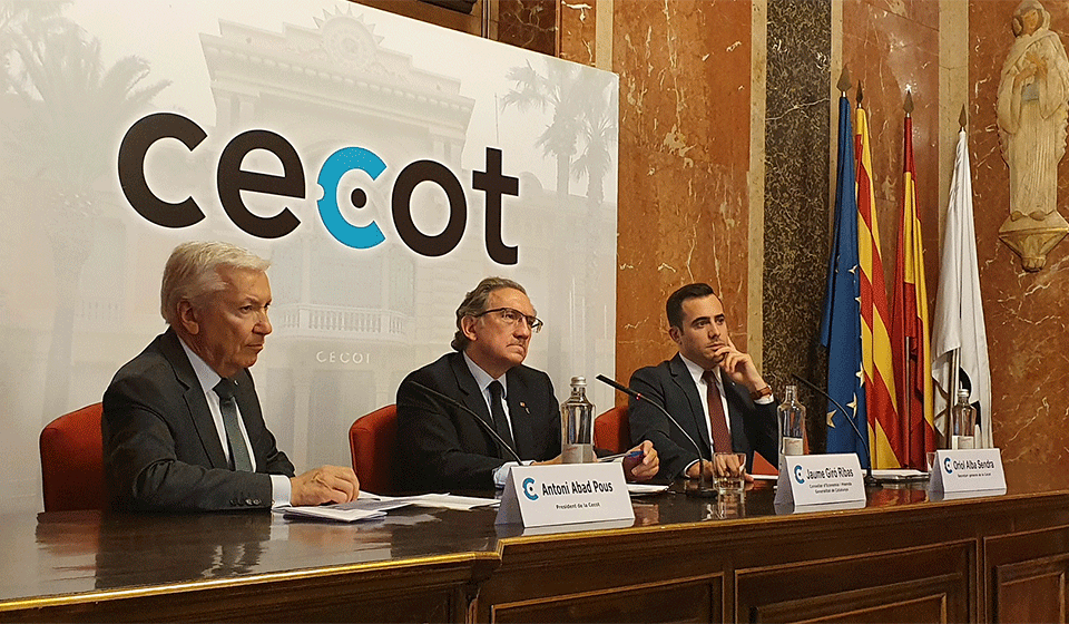 El Conseller d’Economia i representants de diferents sectors d’activitat de la Cecot analitzen les previsions del context macroeconòmic i l’impacte en les pimes